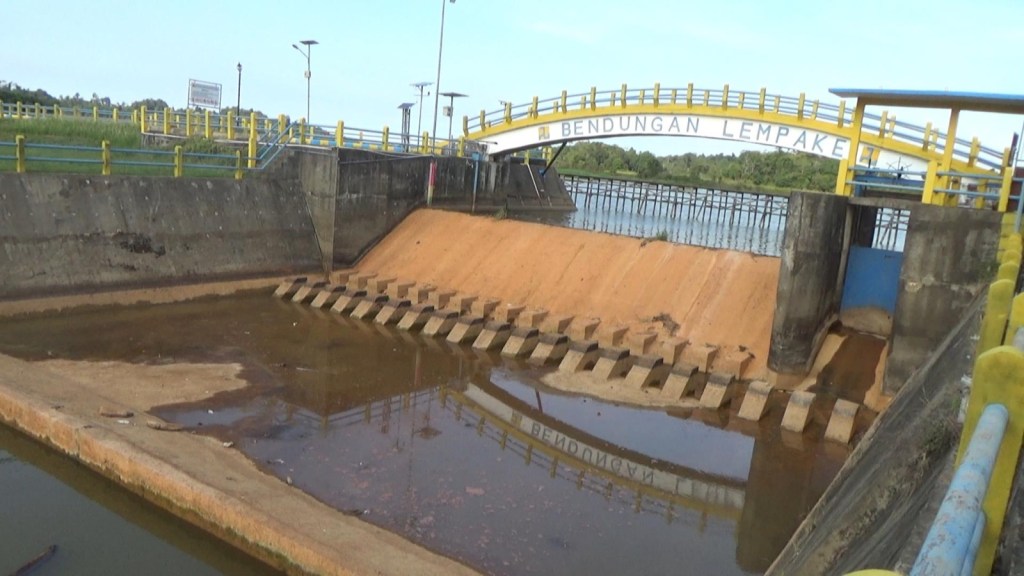 Dampak Kemarau, Suplai Air Bendungan Lempake Berkurang ke Lahan Pertanian&nbsp;Warga