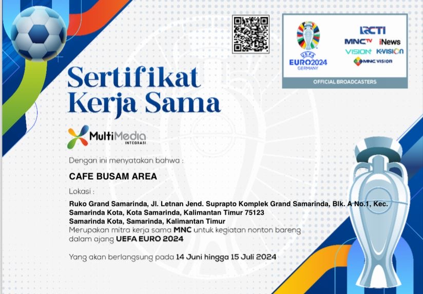 Cafe Busam Area Jadi Partner Resmi Nobar Euro 2024