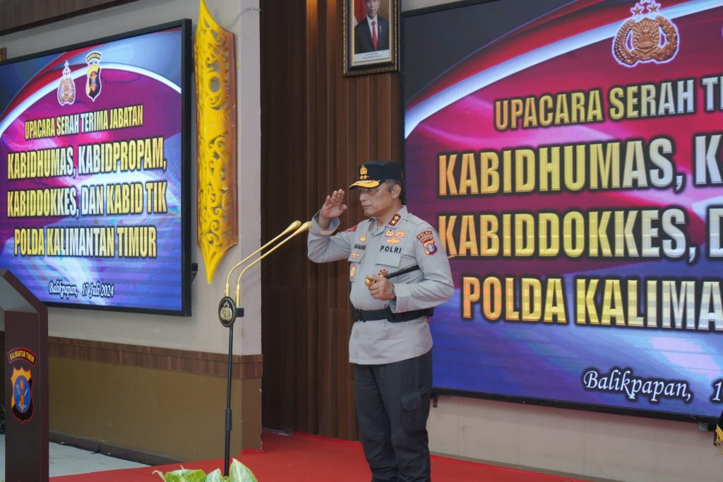 4 Pejabat Utama Polda Kaltim Dimutasi